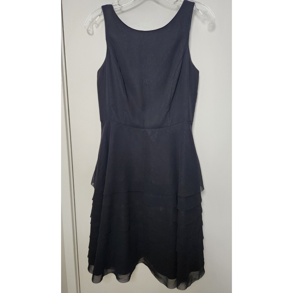 White House Black Market Sleeveless Dress Tiered Lined Chiffon NWT 4 LBD Capsule